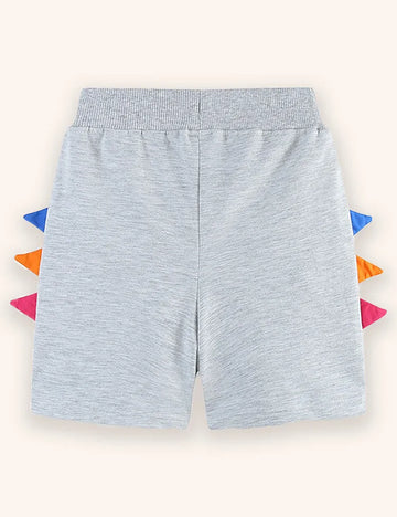 Dinosaur Teeth Cotton Shorts
